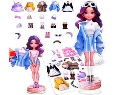 Dėlionė Jokomisiada FASHION DOLL x6 magnetic puzzle - magnetic doll clothes ZA 6607