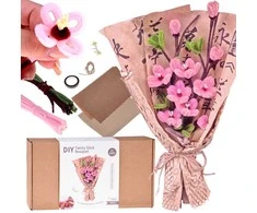 Jokomisiada DIY Creative Kit Make a Fabric Flower Bouquet JAPANESE CHERRY ZA5867