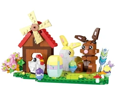 Jokomisiada EASTER FARM 12-in-1 construction blocks, connect together! 665pcs ZA6551