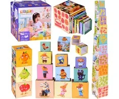 Dėlionė Jokomisiada Educational cube puzzle for children - creative puzzle 10 pieces ZA5868