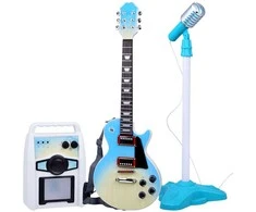 Jokomisiada Elektrinė gitara su mikrofonu ir stiprintuvu vaikams karaoke IN0171