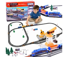 Jokomisiada Electric Train Set Crane 4 Wagons 670 cm Track 59 Pieces RC0779