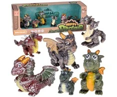 Jokomisiada Fairy Tale Dragon Figurine Set 6 pcs – Magical Creatures ZA5883