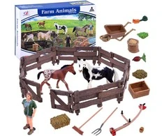 Jokomisiada GYVŪNŲ SERIJOS ŪKIS Didelis gyvūnų rinkinys FARM Figūrėlės ARKLAI ZA2991