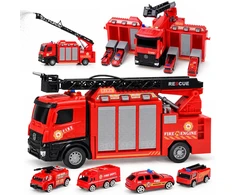 Jokomisiada FIRE BRIGADE transforming Light, sound, water spray + 4 cars ZA6560