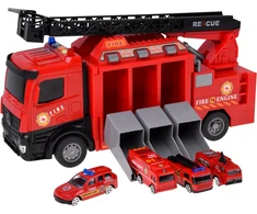 Jokomisiada FIRE BRIGADE transforming Light, sound, water spray + 4 cars ZA6560