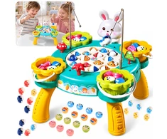 Jokomisiada Fishing Game Magnetic Rods Rotating Board Skill Game ZA6337