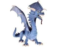 Jokomisiada Gray Dragon Figurine Didingas drakonas su lanksčiais sparnais ZA5016