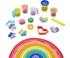 "Hasbro Play-Doh" blizgios tešlos 21 spalva + formelės ZA5120