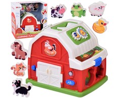 Jokomisiada Interactive educational house farm blocks animal sounds sorter ZA5956