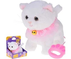 Jokomisiada Interactive kitten walks on a leash, meows, and wags its tail ZA5592