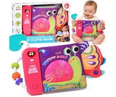 Jokomisiada Interactive Sensory Book with Melodies, Teether and Mirror ZA6348