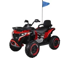 Jokomisiada Large battery-powered quad for kids 4x4 PA0328 Raudona