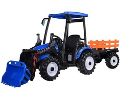 Jokomisiada Large electric TRACTOR battery operated for children trailer bucket PA0320