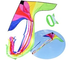 Jokomisiada Large Light Kite with colorful ribbons 190x100cm ZA5571