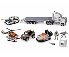 Jokomisiada Large Military Army Playset Truck Tank Helicopter Missiles ZA6365