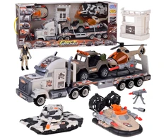 Jokomisiada Large Military Army Playset Truck Tank Helicopter Missiles ZA6365