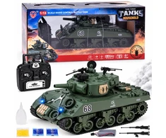 Jokomisiada Large Remote-Controlled RC Tank That Shoots BBs, with Remote Control RC0769