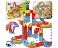Jokomisiada MAGNETIC BLOCKS Magnetic track for trains - 178pcs DIY train ZA6331