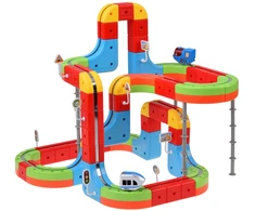 Jokomisiada MAGNETIC BLOCKS Magnetic track for trains - 178pcs DIY train ZA6331