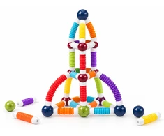 Jokomisiada Magnetic blocks TUBES - flexible construction set 226pcs ZA6547