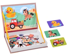 Dėlionė Jokomisiada Magnetic board book Farm 41 Pieces Educational puzzle ZA6413