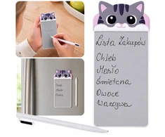 Jokomisiada Magnetic CAT Šaldytuvas Notepad Reusable Writing Board with Stylus ZA6461
