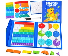 Jokomisiada Magnetic Fraction Learning Set Maths for Kids Fractions ZA6609