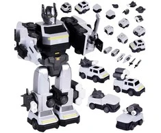 Jokomisiada Magnetic Transformer Robot Toy – large action figure – accessories ZA6009