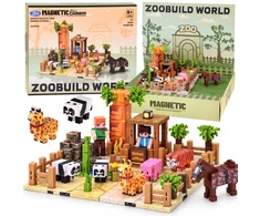 Jokomisiada Magnetic ZOO building blocks - cubes and pikselių 247 pieces ZA6379