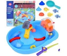 Jokomisiada Mėlyna water table with mill wheel + fishing accessories ZA5566