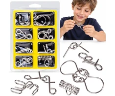 Jokomisiada Metal puzzle - logic puzzle RIDDLE 8 pcs ZA6554