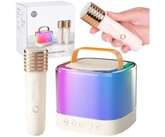 Jokomisiada „Bluetooth“ garso kalba + belaidis mikrofonas x2 KARAOKE rinkinys IN0178