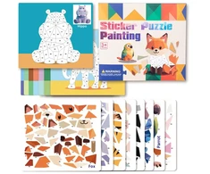 Jokomisiada Numerical mosaic - gluing by numbers ANIMALS 8 pictures ZA6629 A