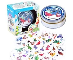 Jokomisiada Fast Finger Card Game - Find the Pair of DINOSAURS Round Cards ZA3292