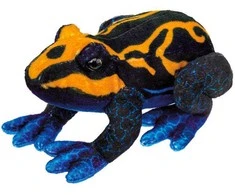 Beppe Plush toy Frog oranžinis and juodas 13cm colorful frog 14120