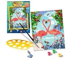1Punkt Dažykite paveikslėlį „Flaming“ meilės flamingo tapybos rinkinys ZA5131