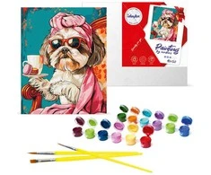 Ideyka Paint by Number Kit Funny Shih Tzu KHO6611 40x50 AP0058