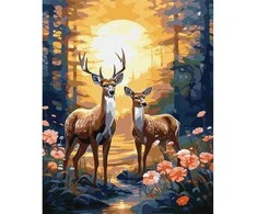 Norimpex Ideyka Painting by numbers 40x50 cm KHO6602 Graceful deer AP0113