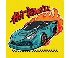 Ideyka Painting by numbers for kids 25x25cm KHO1192 Motor racing AP0063