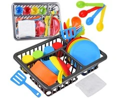 Jokomisiada Plastikinis puodų rinkinys + džiovyklė 28 vnt ZA4450