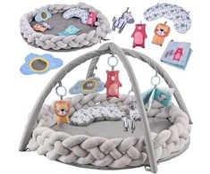 Jokomisiada Play mat with arch and toys + braided braid OTULACZ ZA5875