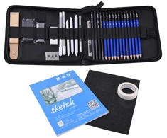 Dėlionė Jokomisiada Professional Sketching and Drawing Set Pencils Graphite Pieštukas Case AP0128