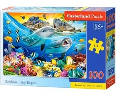 Castorland Dėlionė 100 vnt. - Delfinai tropikuose