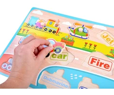 Dėlionė Jokomisiada Puzzle wooden vehicles 9ele puzzle ZA3598