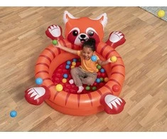 Bestway Suchy basen raudona PANDA su kulkami 107x94cm + 50 kulek 52702