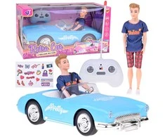 Jokomisiada Remote Control Car Retro Cadillac with Doll – Stylish Driver, Ride with Class RC0746