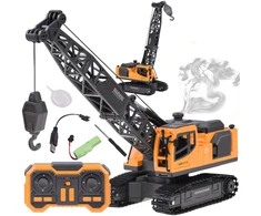 Jokomisiada Remote-controlled crane Movable arm with lowering rope + steam RC0793