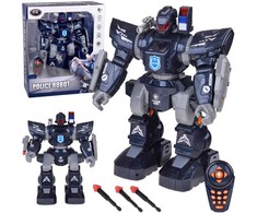 Jokomisiada Remote-controlled POLICE ROBOT - walks, dances, shoots and lights up RC0731