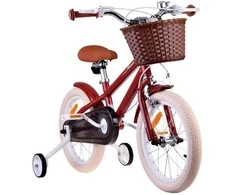 RoyalBaby vaikiškas dviratis 16" MACARON Retro Vintage + šoniniai ratukai 16B-6.3